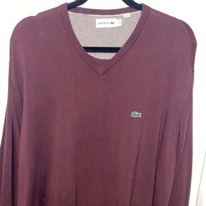 Nice color v neck long sleeve sweater